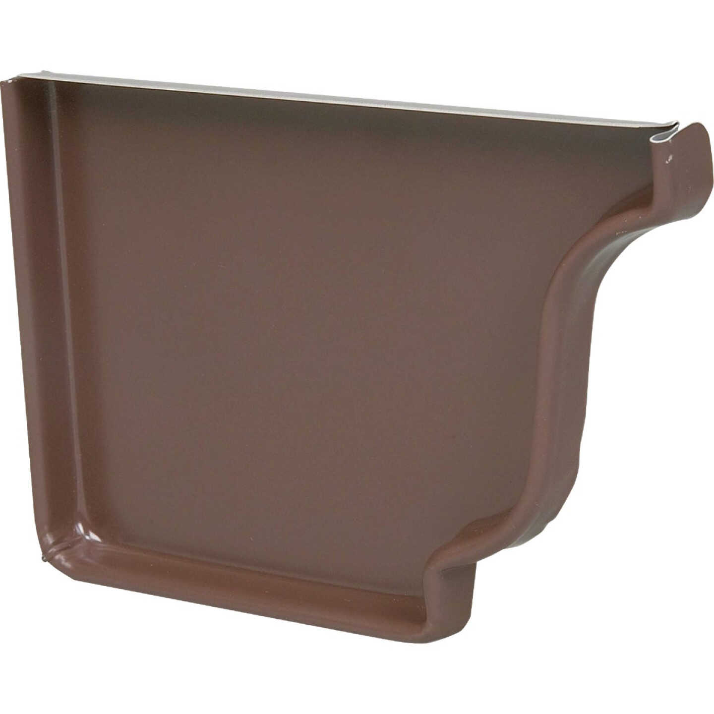 Amerimax 4 In. Galvanized Brown K-Style Right Gutter End Gap Image 1