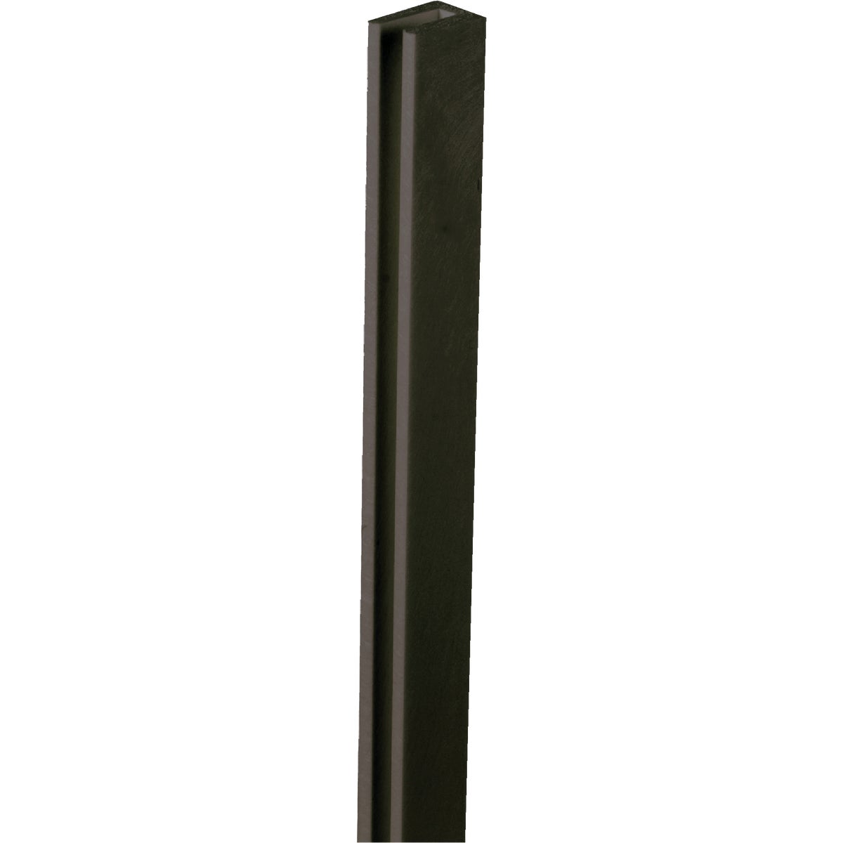 Deckorators 1-1/8 In W x 97 In L x 3/4 In D Black Vinyl Lattice U-Cap