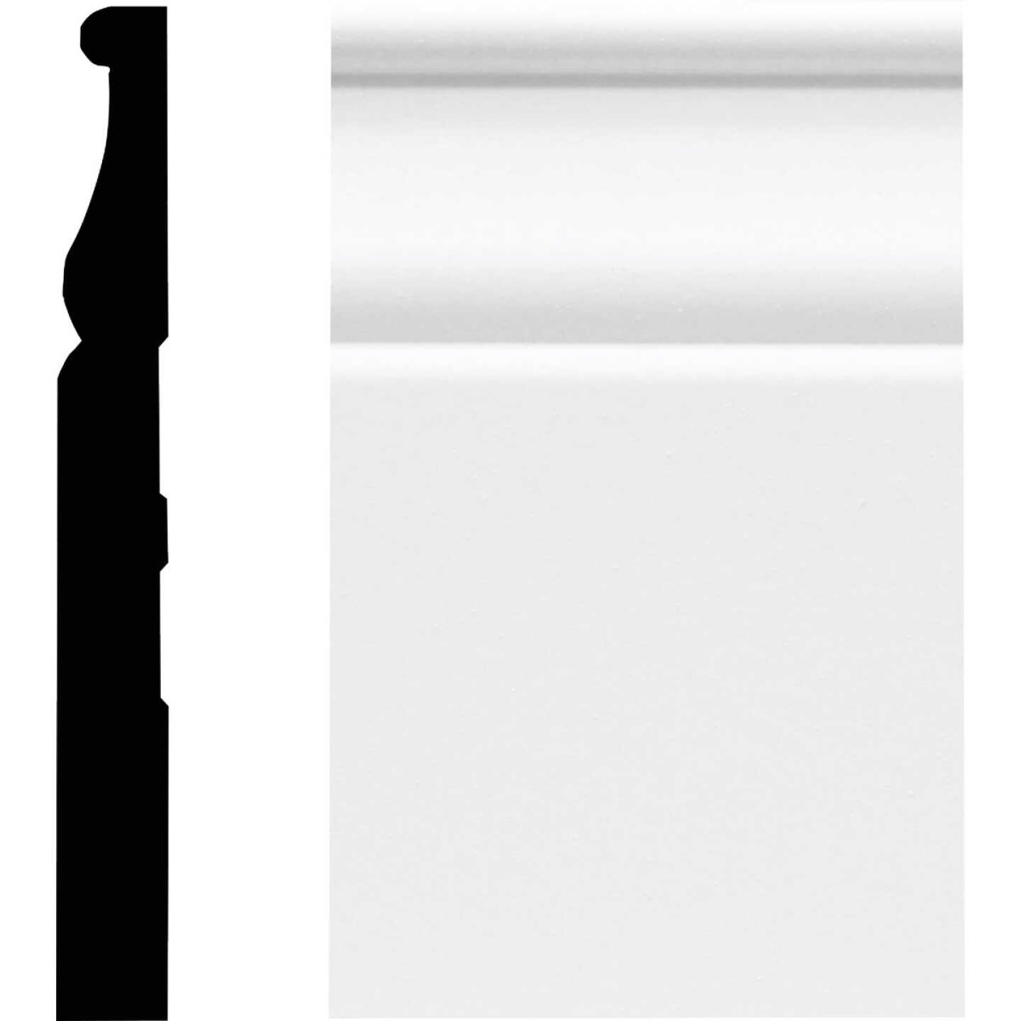 House of Fara 1/2 In. W. x 4-1/4 In. H. x 8 Ft. L. White MDF Colonial Base Molding Image 1