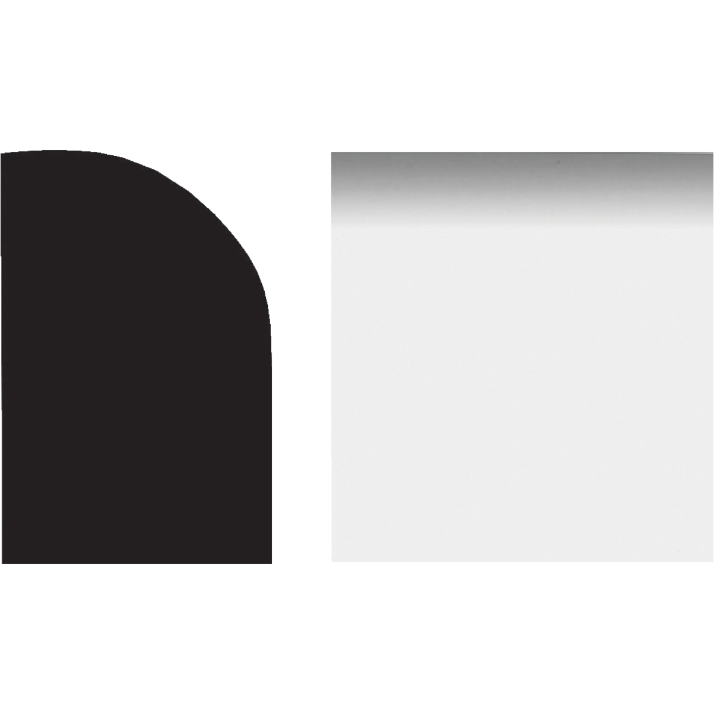 Royal 3/8 In. W. x 11/16 In. H. x 8 Ft. L. White PVC Base Shoe Image 1