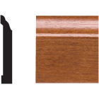 Royal 9/16 In. W. x 3-1/4 In. H. x 8 Ft. L. Gunstock PVC Interior Colonial Base Molding Image 1