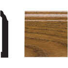 Royal 9/16 In. W. x 3-1/4 In. H. x 8 Ft. L. Highland Oak PVC Interior Colonial Base Molding Image 1