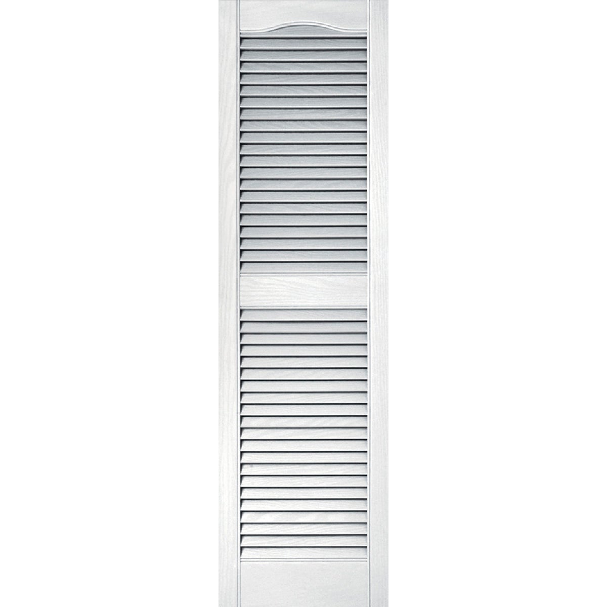 Builders Edge 15 In. x 52 In. Vinyl Louvered Shutter, (2-Pack)