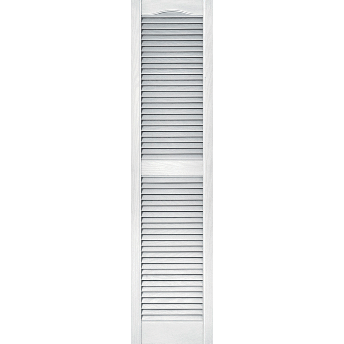 Builders Edge 15 In. x 60 In. Vinyl Louvered Shutter, (2-Pack)