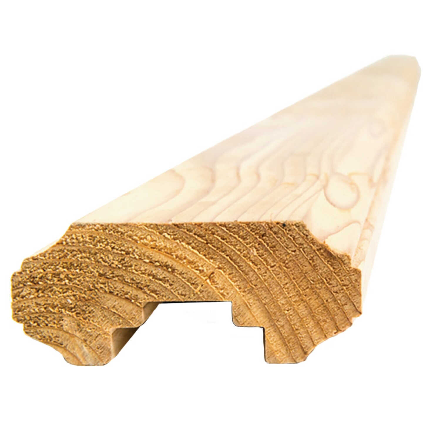 Real Wood Products 2 In. x 4 In. x 6 Ft. Western Red Cedar Fluted Deck Handrail Image 1