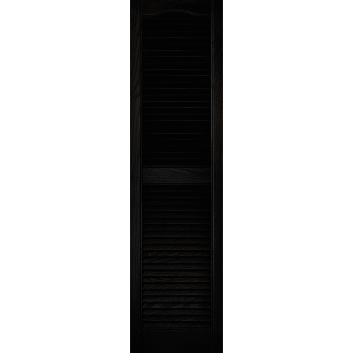 Builders Edge 15 In. x 55 In. Vinyl Louvered Shutter, (2-Pack) Image 1