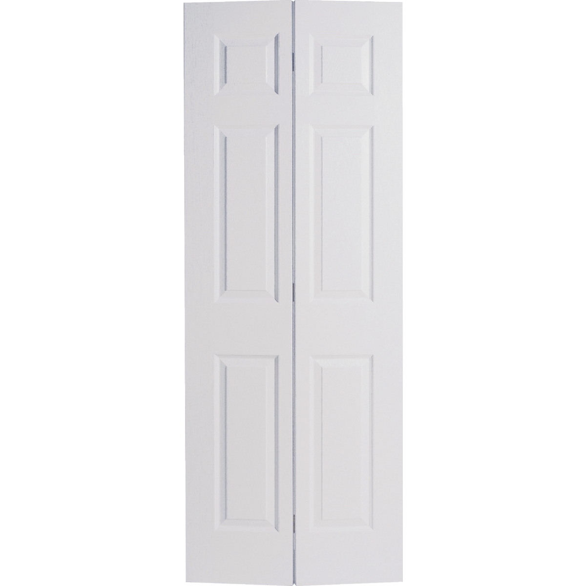 Masonite 24 In. W x 79 In. H Textured Hardboard Primed White 6-Panel 2-Door Bifold Door