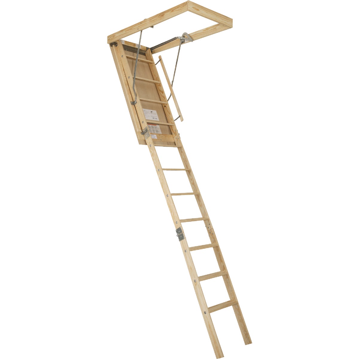 Louisville Premium 8 Ft. 9 In. to 10 Ft. 22-1/2 In. x 54 In. Wood Attic Stairs, 250 Lb. Load