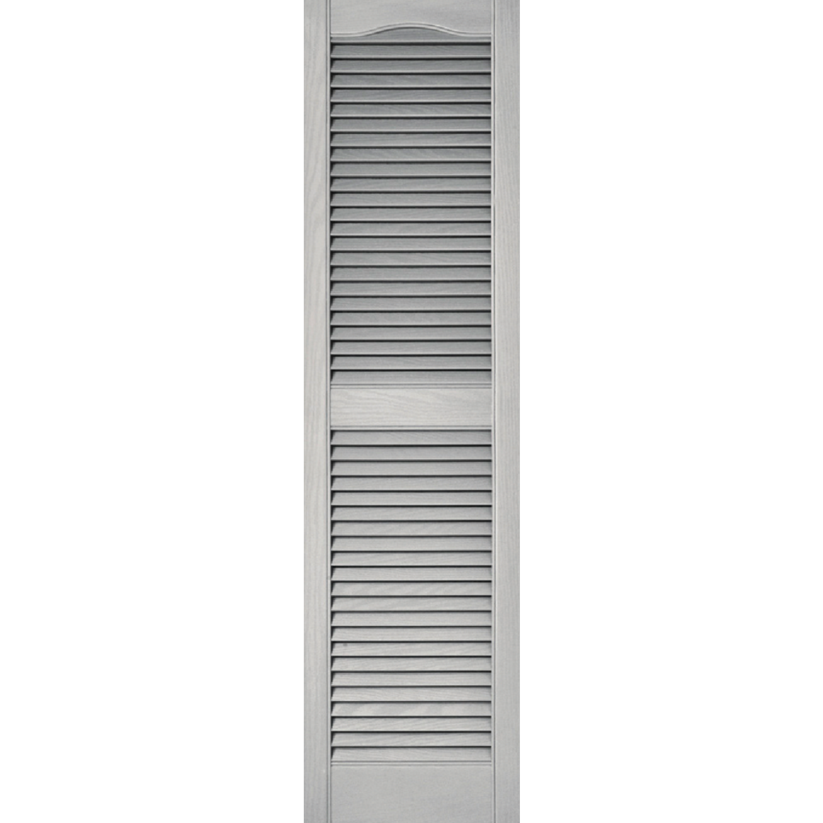 Builders Edge 15 In. x 60 In. Vinyl Louvered Shutter, (2-Pack)