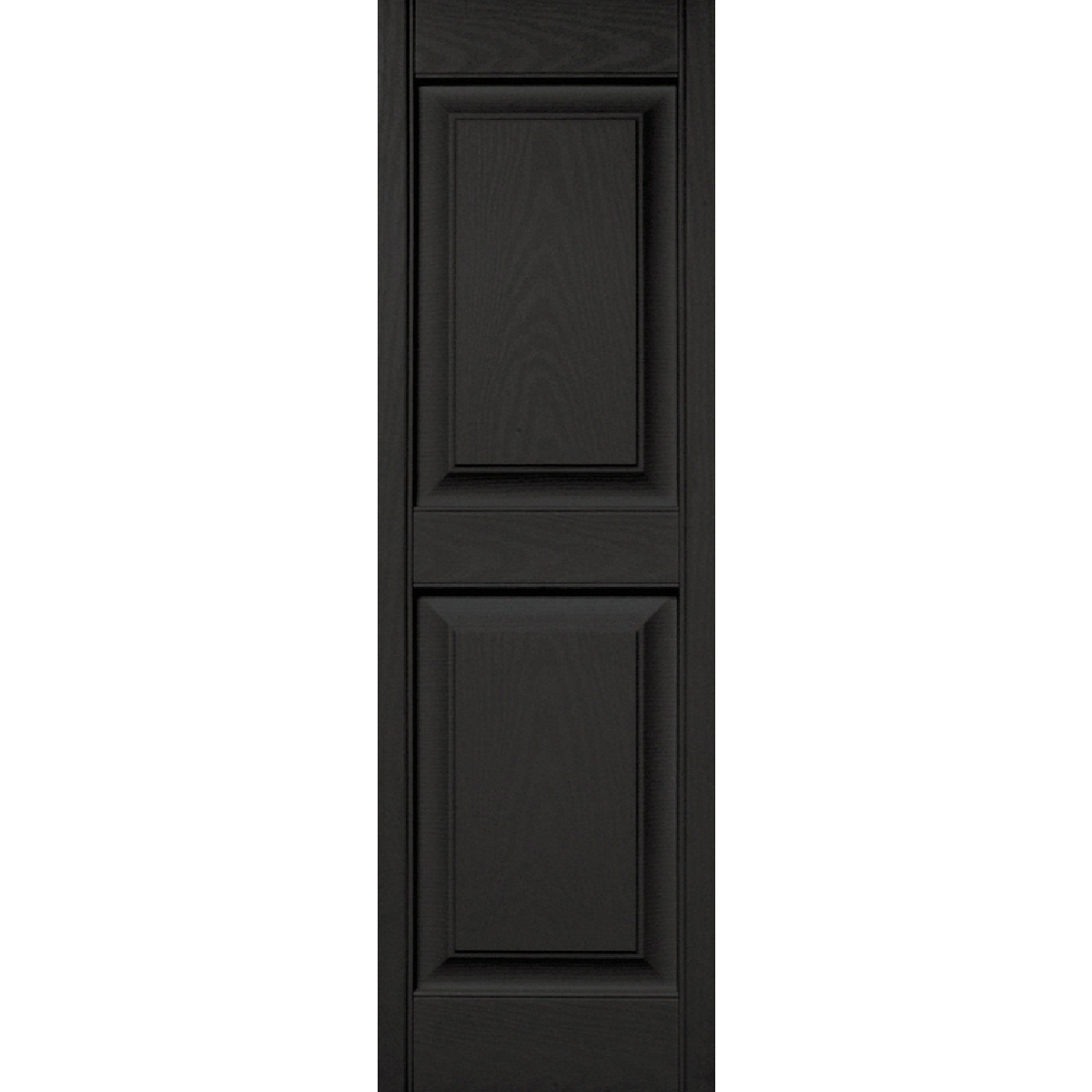 Builders Edge 15 in. x 47 in. Black Panel Shutter, (2-Pack)