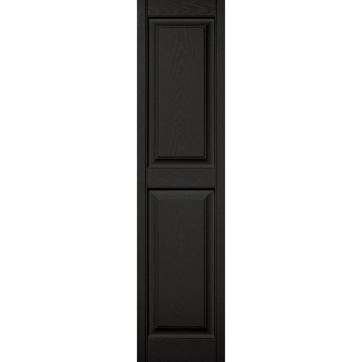Builders Edge 15 in. x 59 in. Black Panel Shutter, (2-Pack)
