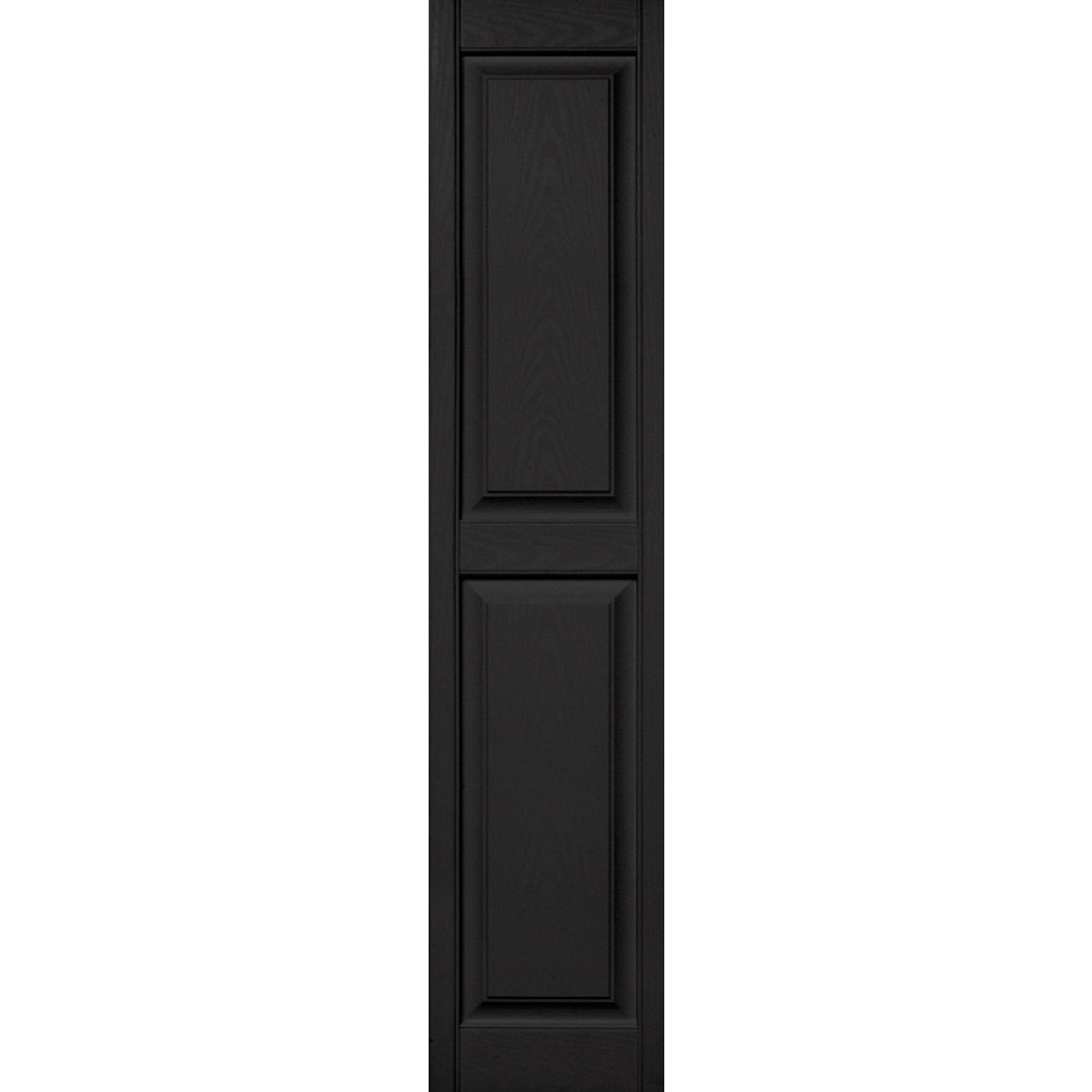 Builders Edge 15 in. x 67 in. Black Panel Shutter, (2-Pack)