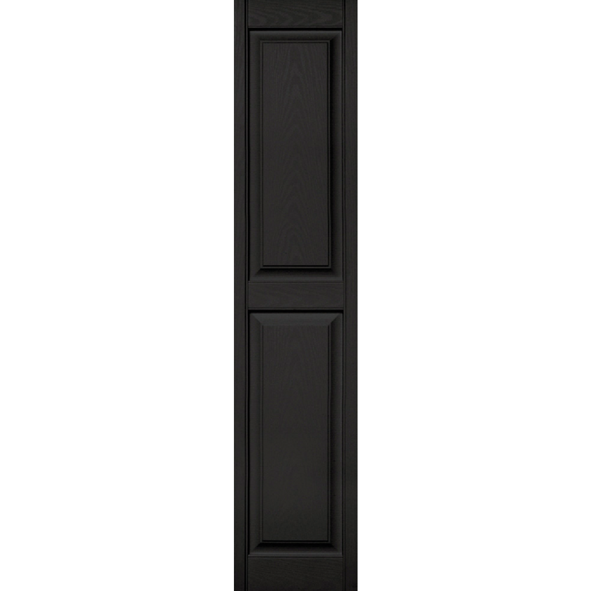 Builders Edge 15 in. x 71 in. Black Panel Shutter, (2-Pack)