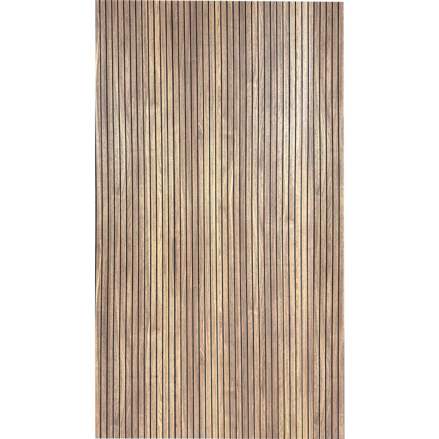 American Pacific 1/4 In. x 4 Ft. x 8 Ft. Fluted Walnut Acoustic Wall Panel Image 1