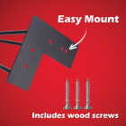 Waddell 16 In. Black Metal 3-Prong Hairpin Table Leg Image 2