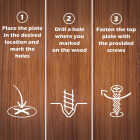 Waddell 16 In. Black Metal 3-Prong Hairpin Table Leg Image 4