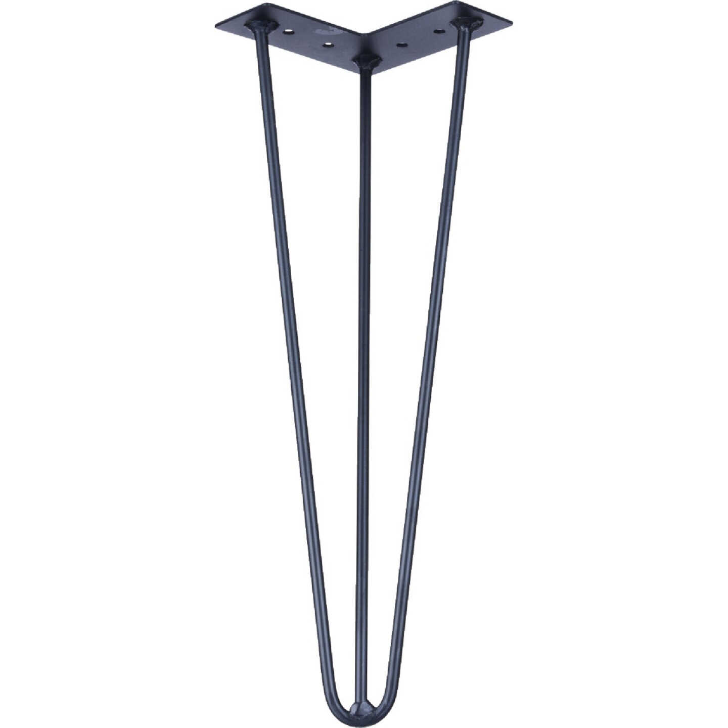Waddell 16 In. Black Metal 3-Prong Hairpin Table Leg Image 1