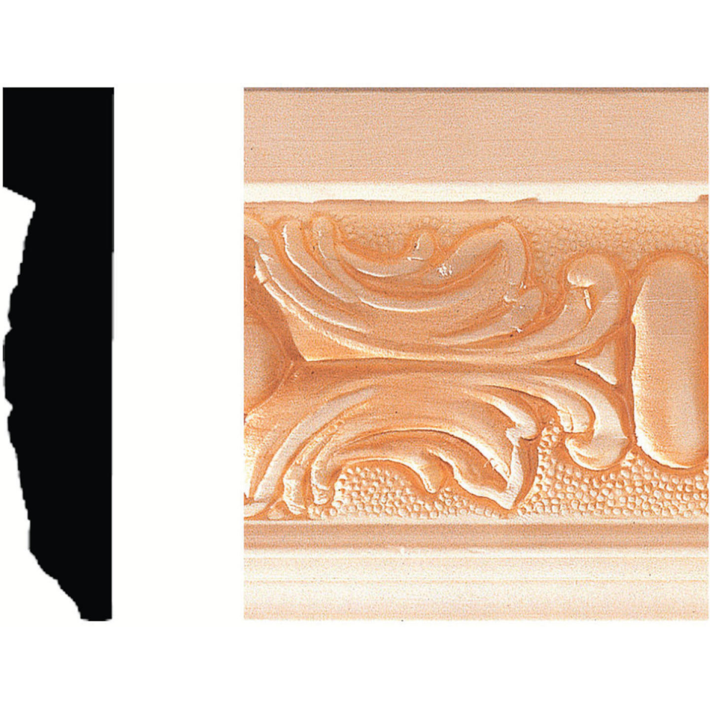 House of Fara 21/32 In. W. x 3 In. H. x 8 Ft. L. Hardwood Victorian Chair Rail Molding Image 1