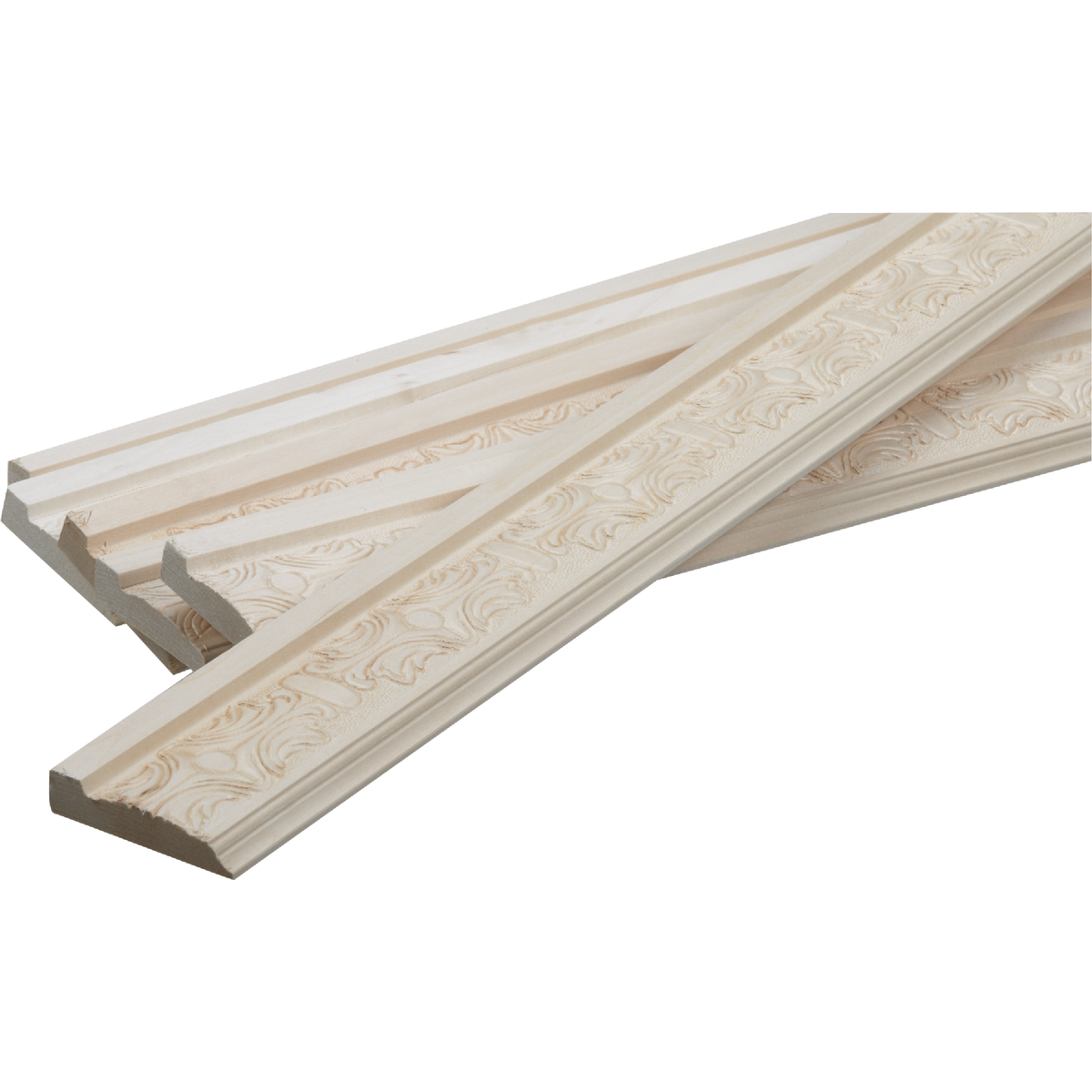 House of Fara 21/32 In. W. x 3 In. H. x 8 Ft. L. Hardwood Victorian Chair Rail Molding Image 2