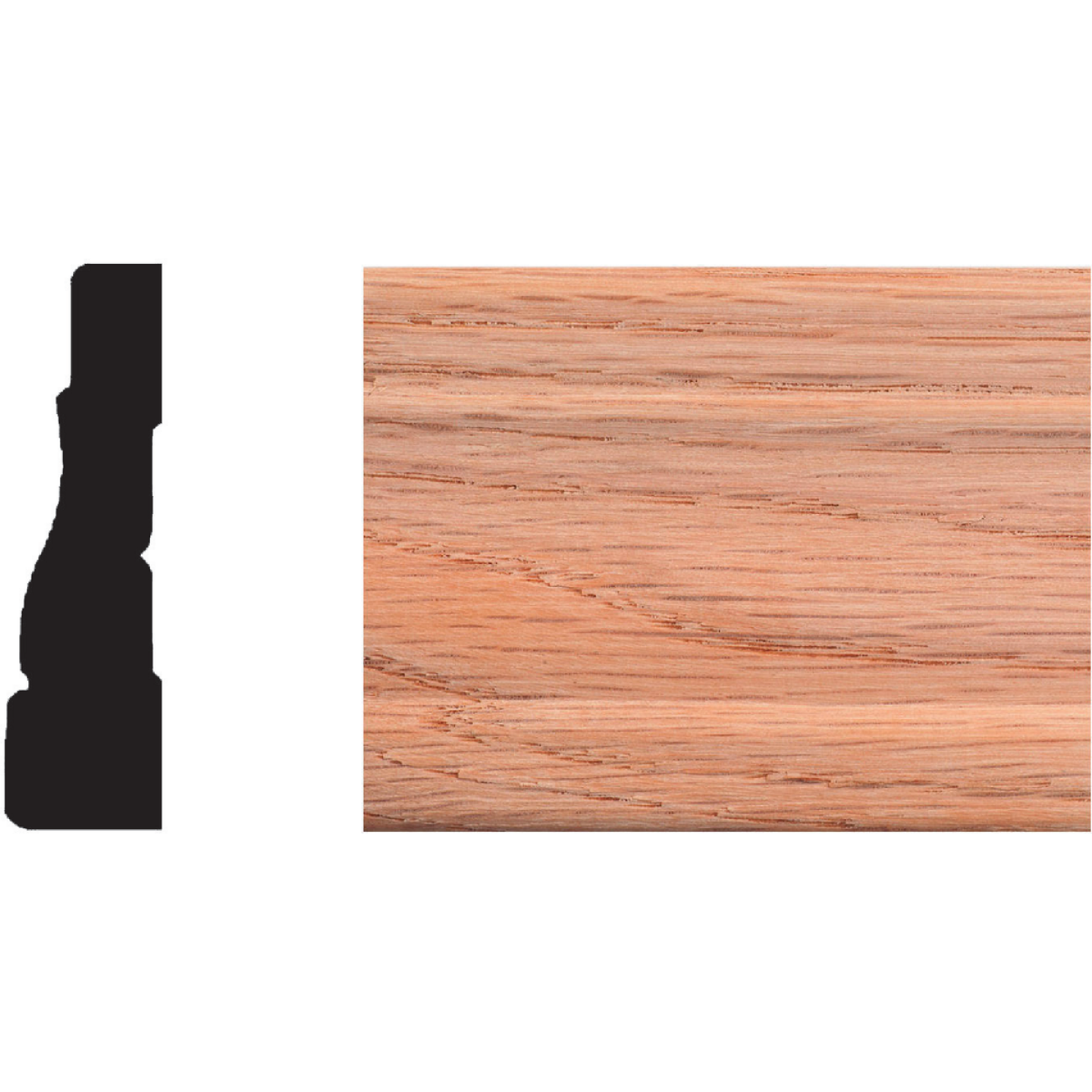 House of Fara 1/2 In. W. x 2-1/4 In. H. x 7 Ft. L. Natural Solid Red Oak Colonial Wood Casing Image 1