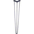 Waddell 28 In. Black Metal 3-Prong Hairpin Leg Image 1
