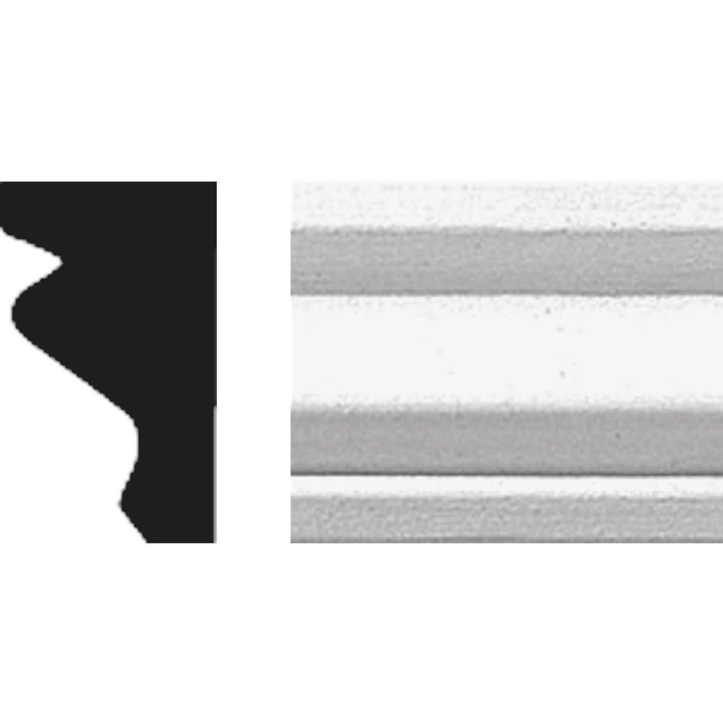 House of Fara 1/4 In. W. x 1-1/4 In. H. x 8 Ft. L. White MDF Shoe/Panel Image 1