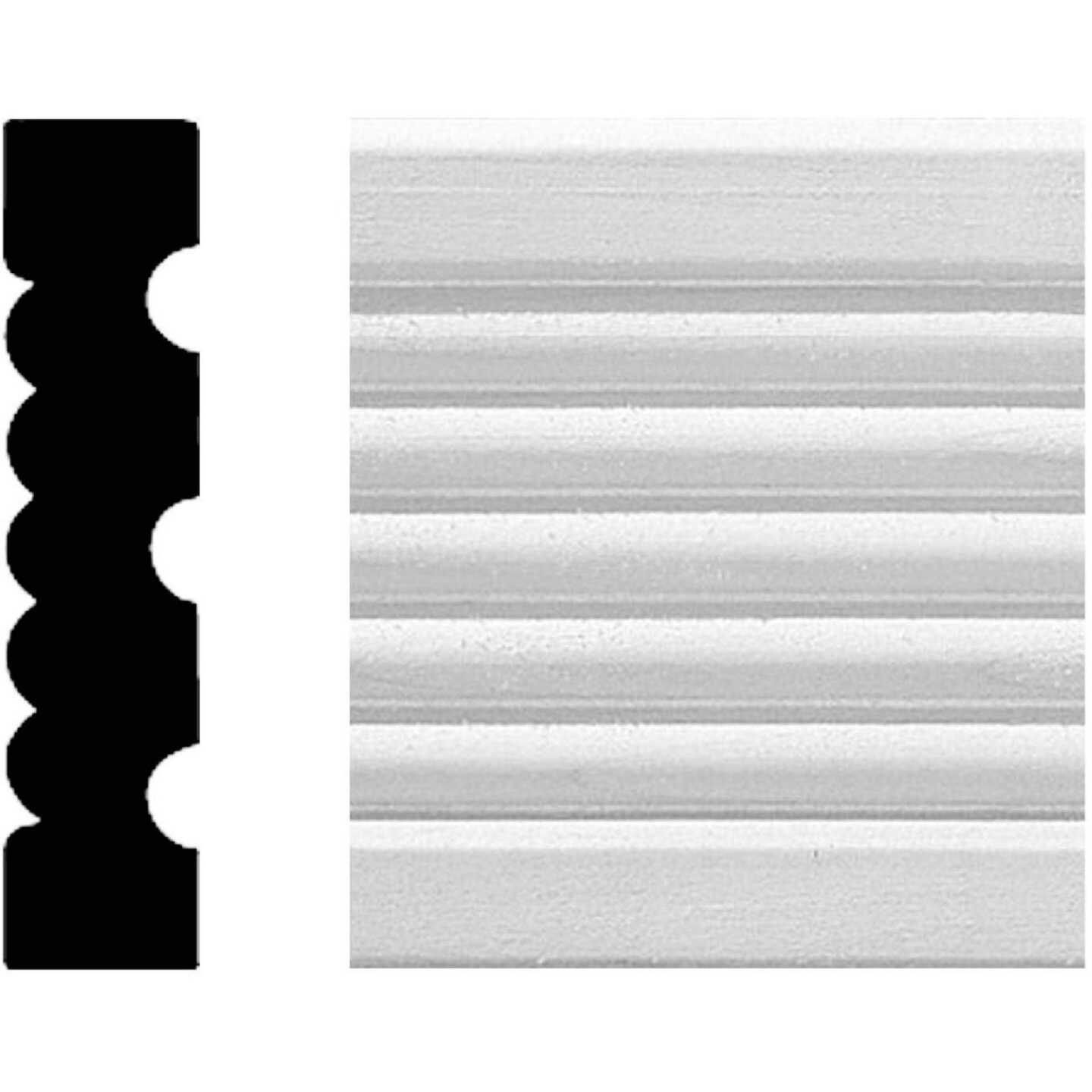 House of Fara 3/4 In. W. x 3-1/4 In. H. x 8 Ft. L. White MDF Fluted Casing Molding Image 1