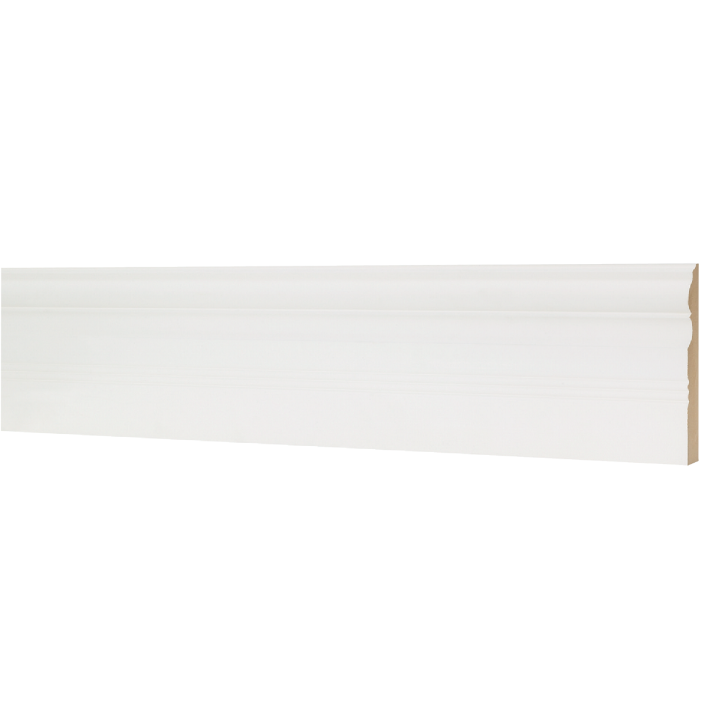 House of Fara 3/4 In. W. x 6-1/2 In. H. x 8 Ft. L. White MDF Victorian Base Molding Image 3