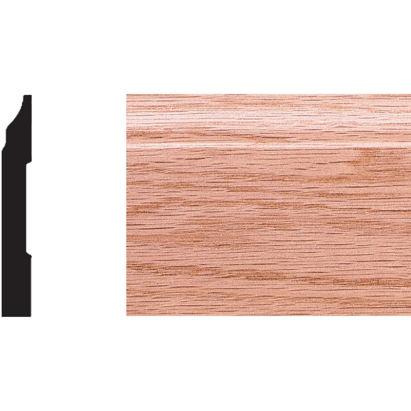 House of Fara 3/8 In. W. x 2-3/4 In. H. x 8 Ft. L. Solid Red Oak Colonial Base Molding Image 1