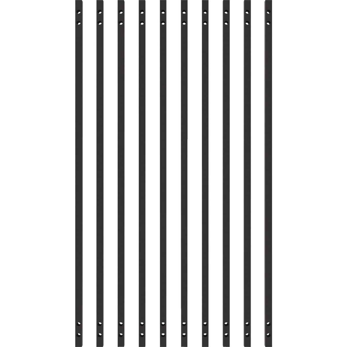 Fortress Building Products 31 In. x 5/8 In. Black Sand Galvanized Steel Square Railing Baluster (10-Pack)