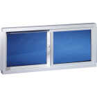 Duo-Corp. 31.875 In. W. x 19.5 In. H White Vinyl Double Slide Basement Window Image 2