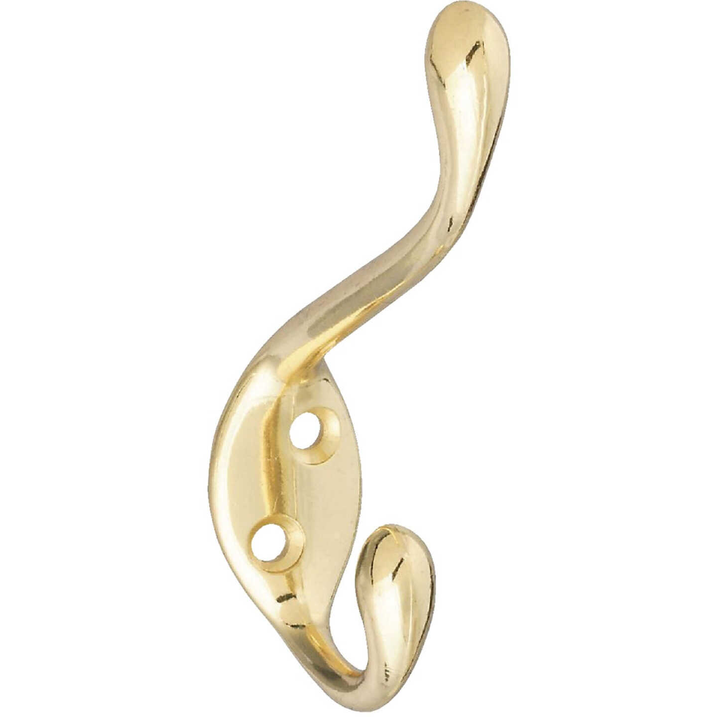 National Hardware Heavy-Duty Brass Wardrobe Hook Image 1