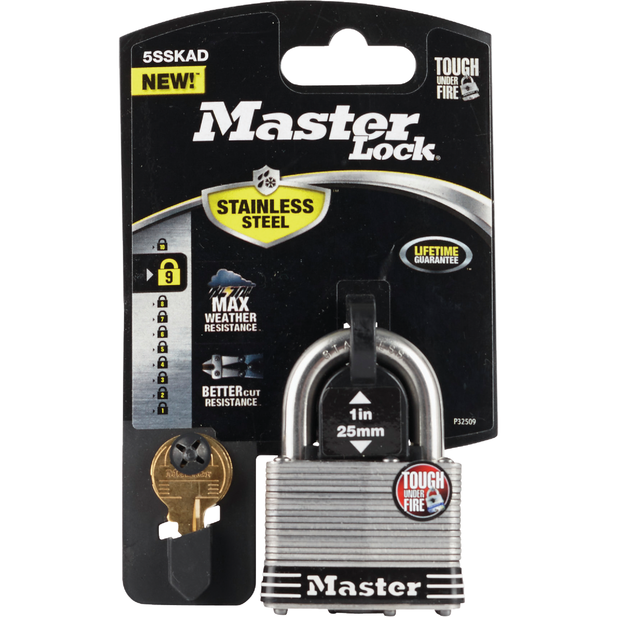 Master Lock 2 In. Laminated Stainless Steel Keyed Padlock with 1 In. Shackle Image 2