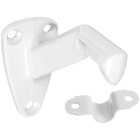 National Hardware White Zinc Die-Cast With Steel Strap Handrail Bracket Image 1