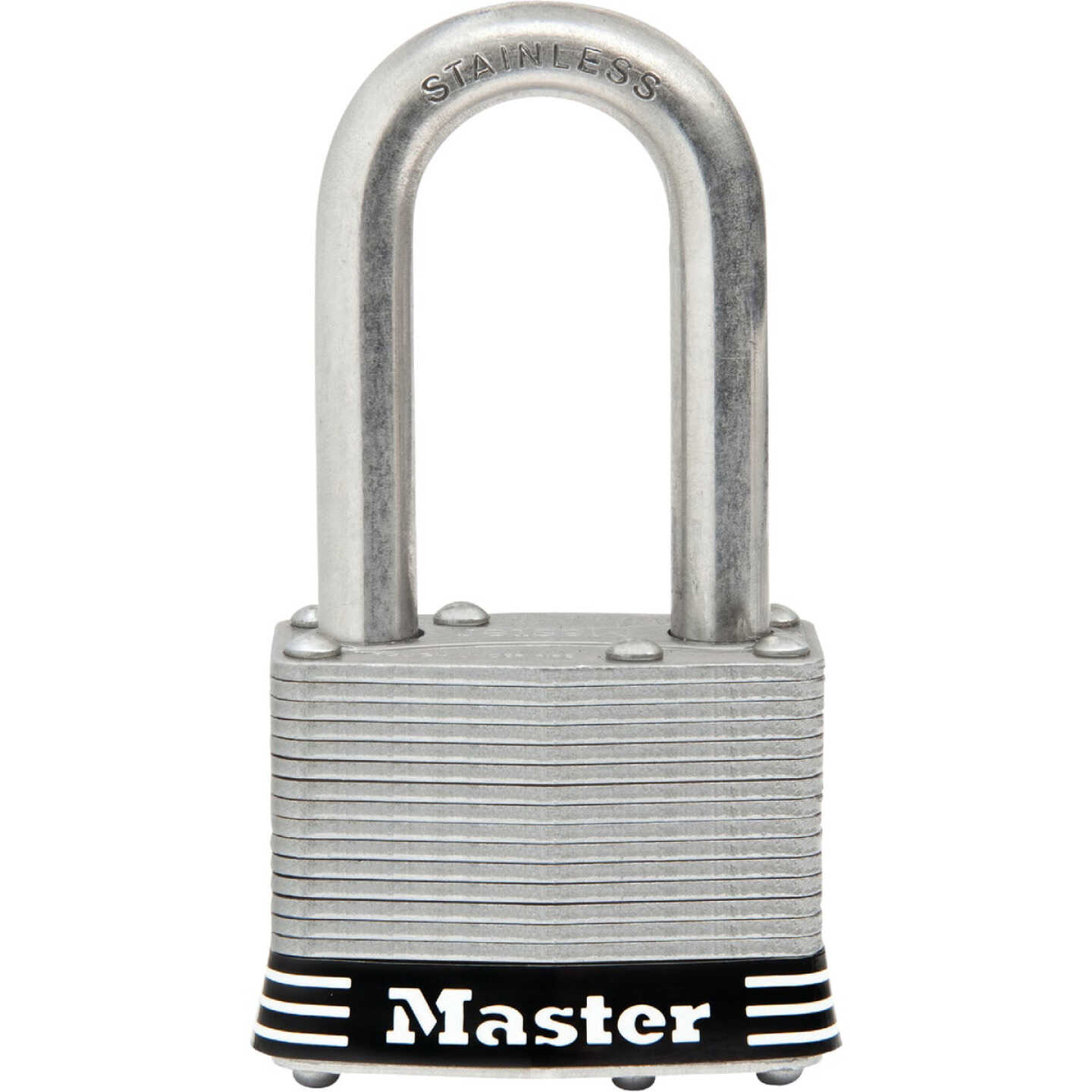 Master Lock 1-3/4 In. Laminated Stainless Steel Keyed Padlock with 1-1/2 In. Shackle Image 1