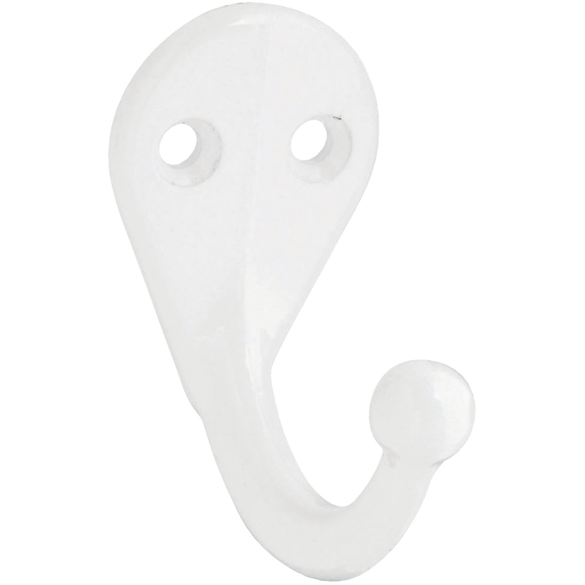 National Hardware White Single Cloth Wardrobe Hook, 2 per Card