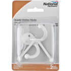 National Hardware White Double Clothes Hook (2-Pack) Image 2