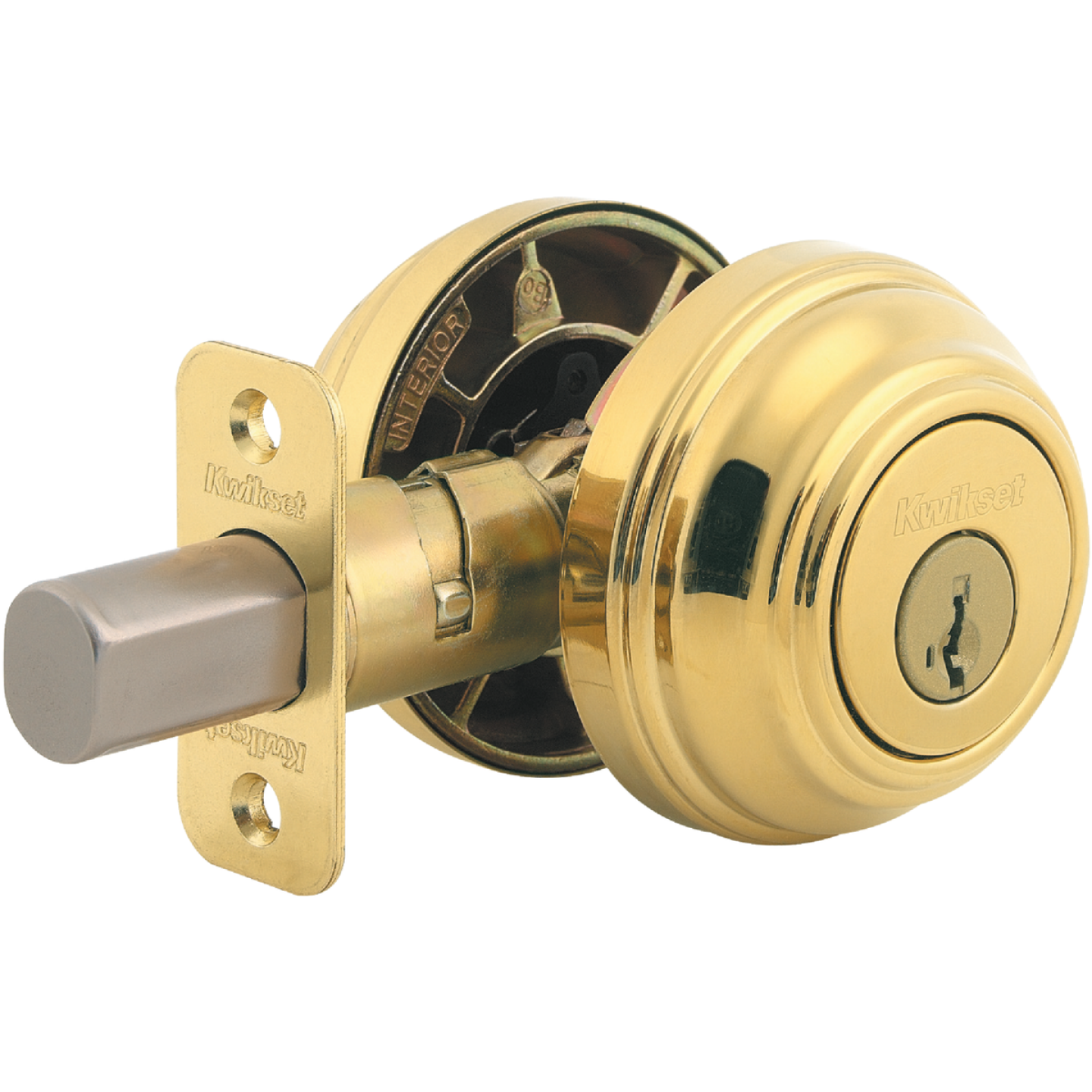 Kwikset Signature Series Polished Brass Double Cylinder Deadbolt with SmartKey Image 1