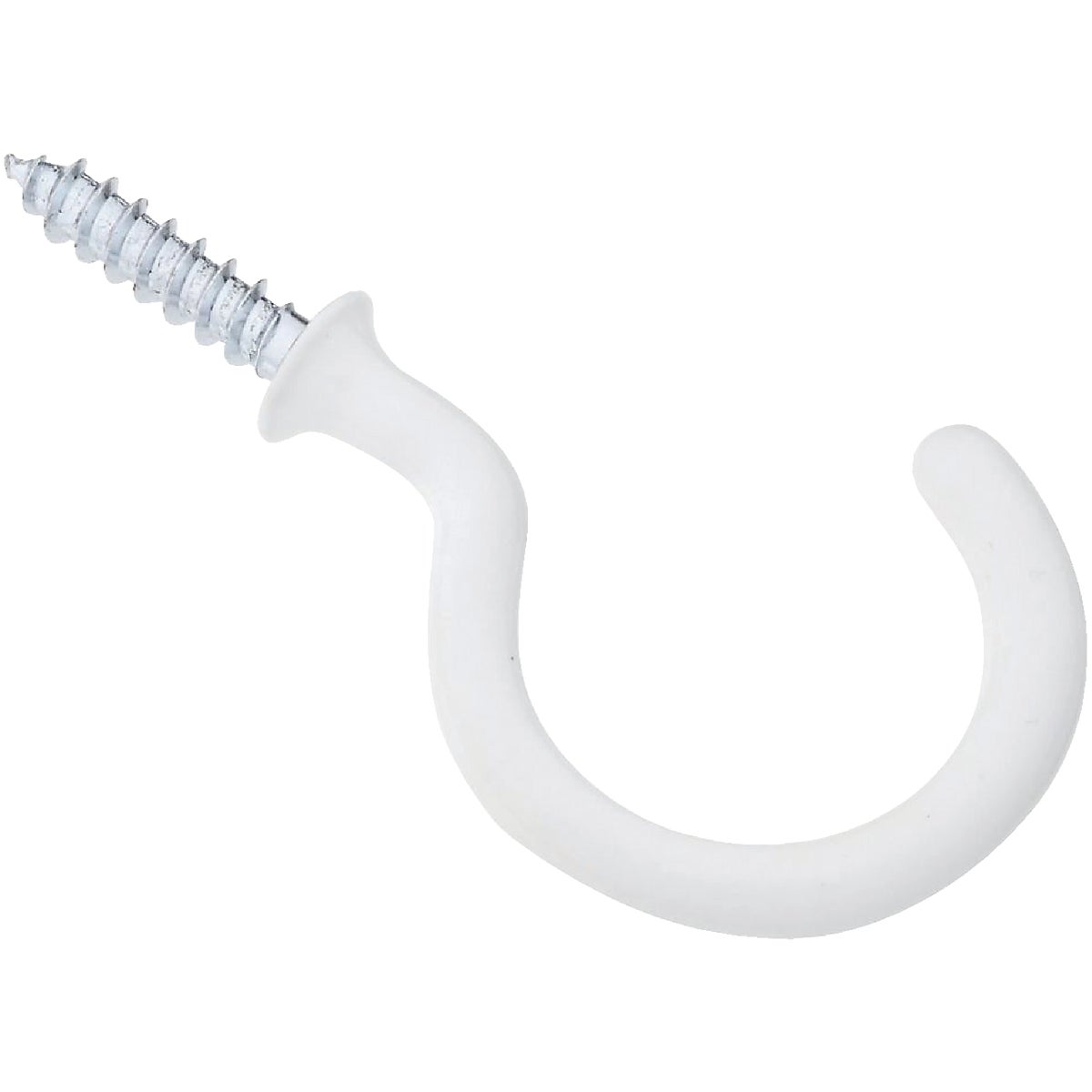 National Hardware 1-1/2 In. White Vinyl Cup Hook (2 Count)