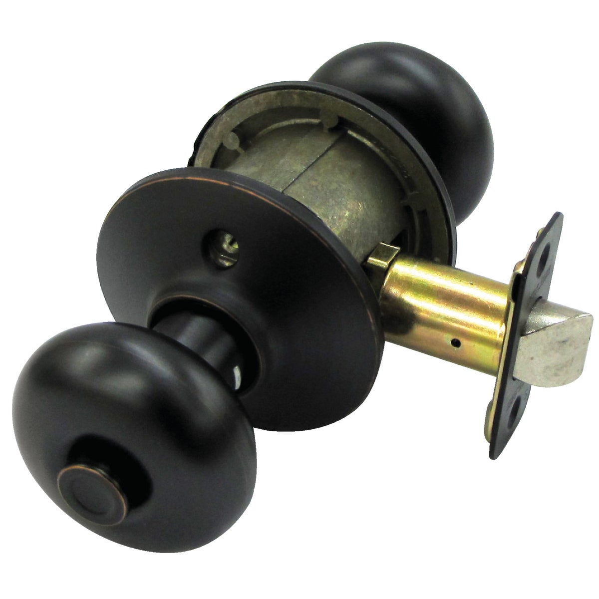 Schlage Plymouth Aged Bronze Bed & Bath Door Knob Image 1