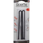 Gear Tie 12 In. Reusable Rubber Twist Tie - Black (2-Pack) Image 2