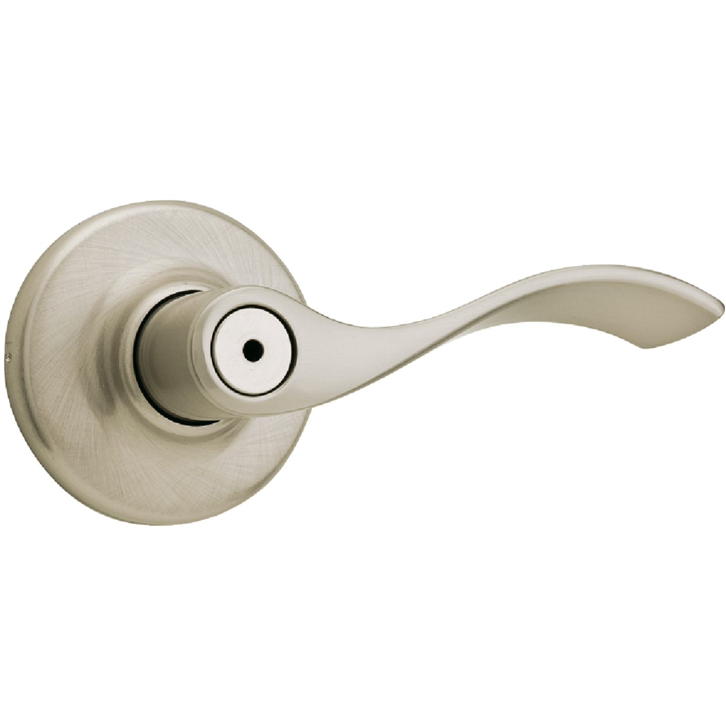 Kwikset Satin Nickel Balboa Privacy Door Lever Image 1