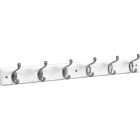 Stanley 27 In. Satin Nickel/White Hook Rail Image 1