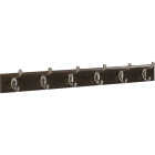 Stanley 27 In. Satin Nickel/Walnut Hook Rail Image 1
