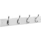 Stanley 18 In. Satin Nickel/White Hook Rail Image 1