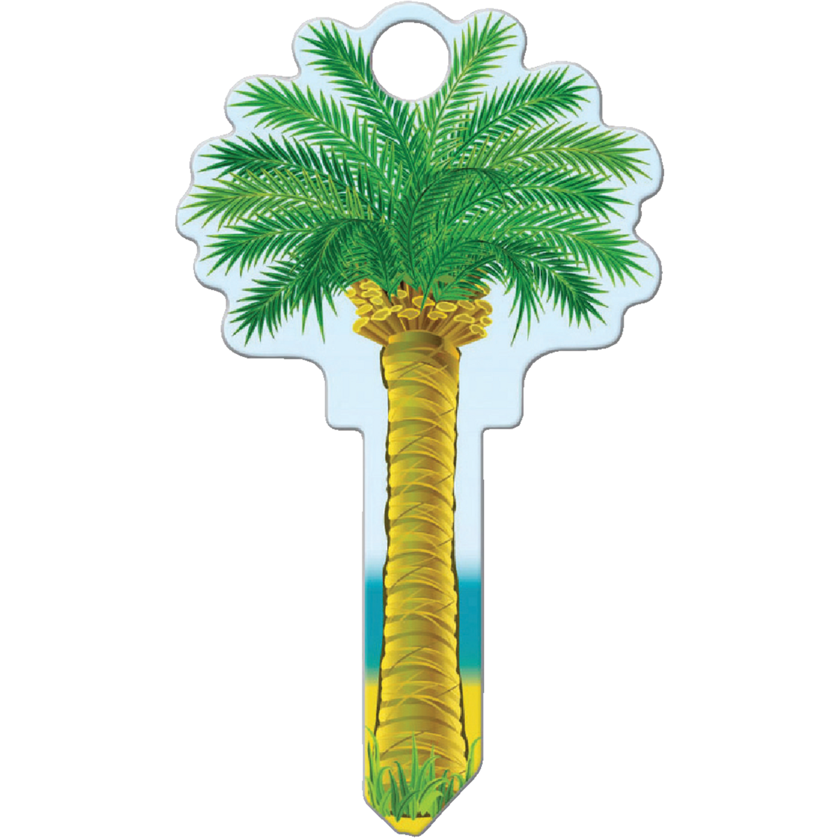 Lucky Line Palm Tree Design Decorative House Key, KW11 