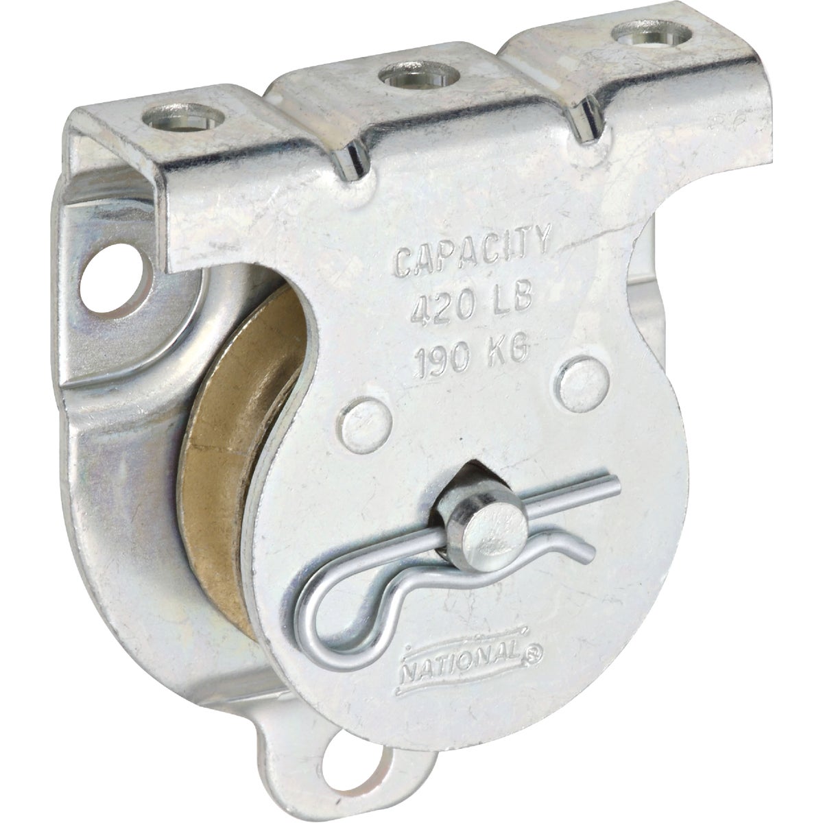 National Hardware 1-1/2 In. O.D. Single Wall/Ceiling Mount Rope Pulley