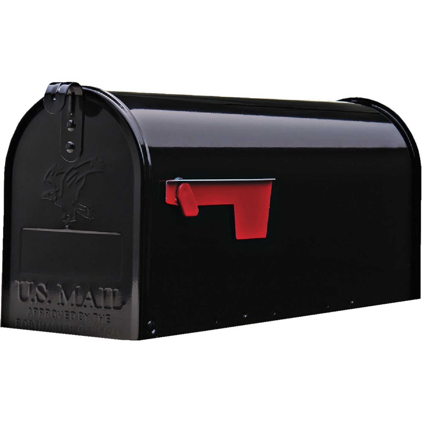 Gibraltar Elite Series T1 Black Steel Rural Post Mount Mailbox Image 2