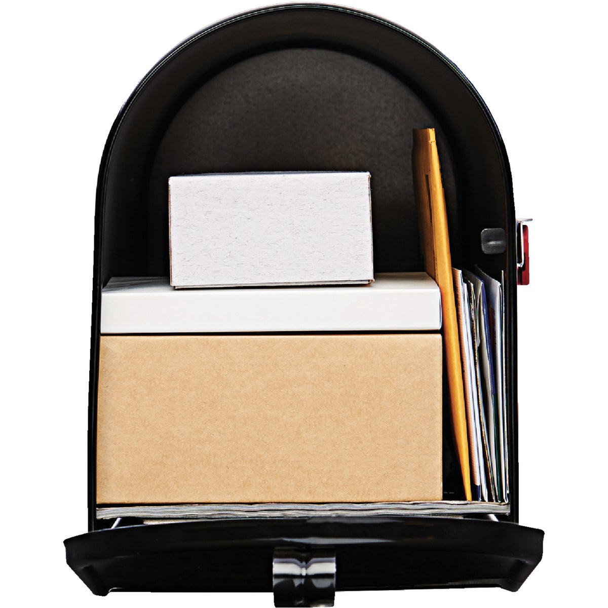 Gibraltar Elite T2 Large Black Steel Rural Post Mount Mailbox Image 3