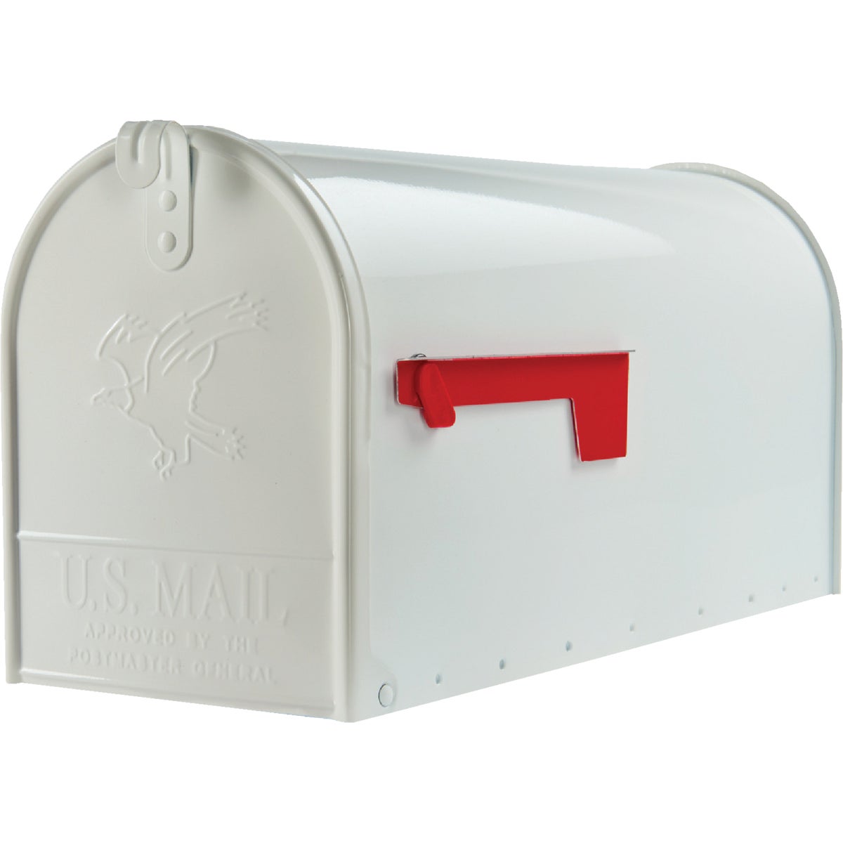 Gibraltar Elite T2 Large White Steel Rural Post Mount Mailbox Image 2
